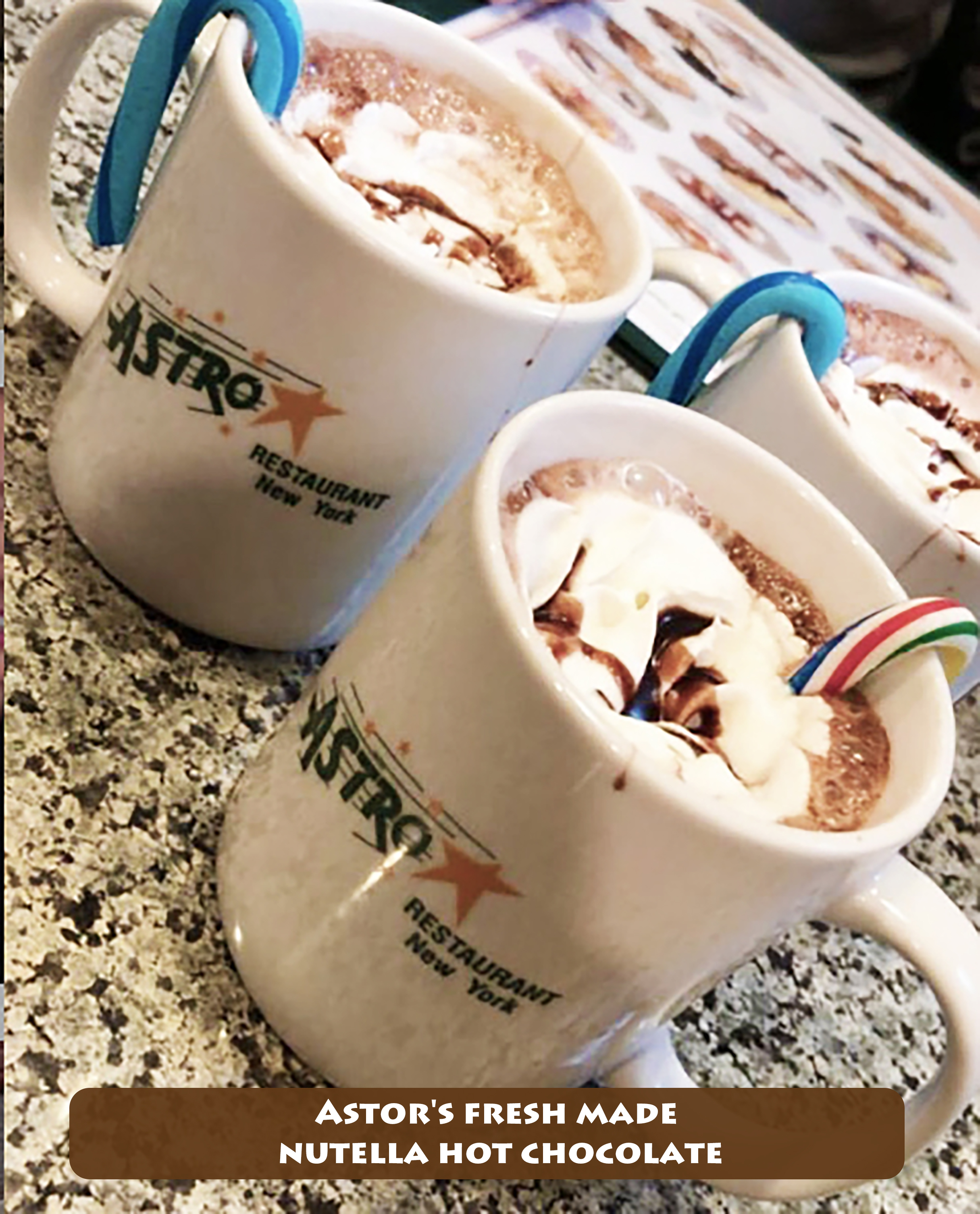 Astro's fresh made nutella hot chocolate